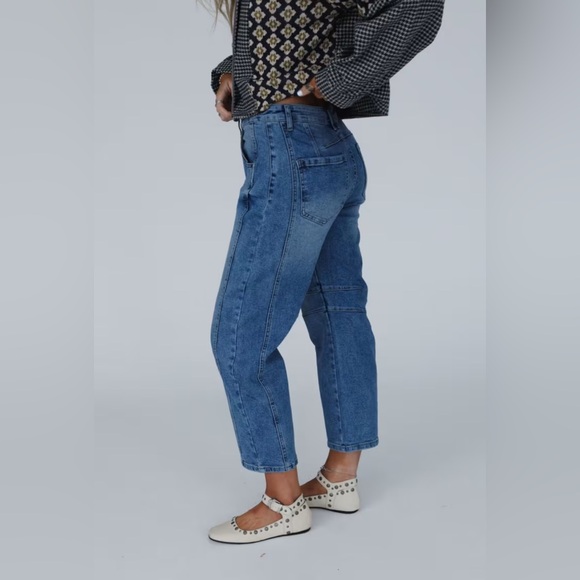 Three Bird Nest Barrel Jeans - Picture 3 of 4